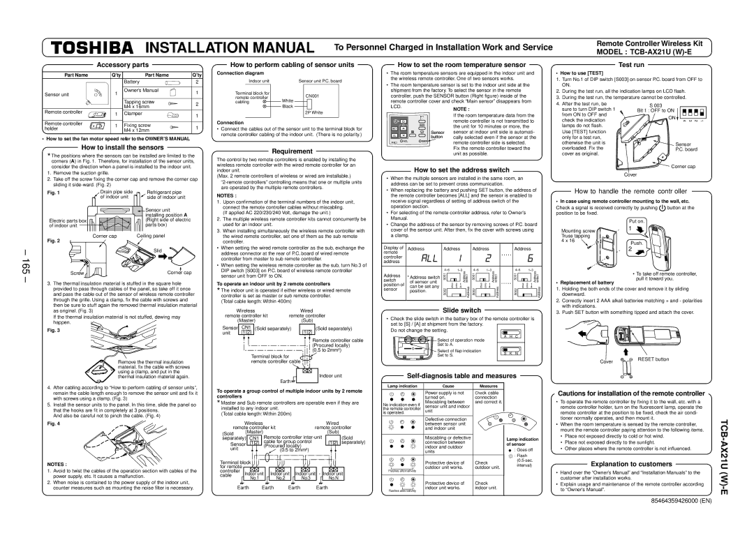 Balcar R410A service manual To Personnel Charged in Installation Work and Service 