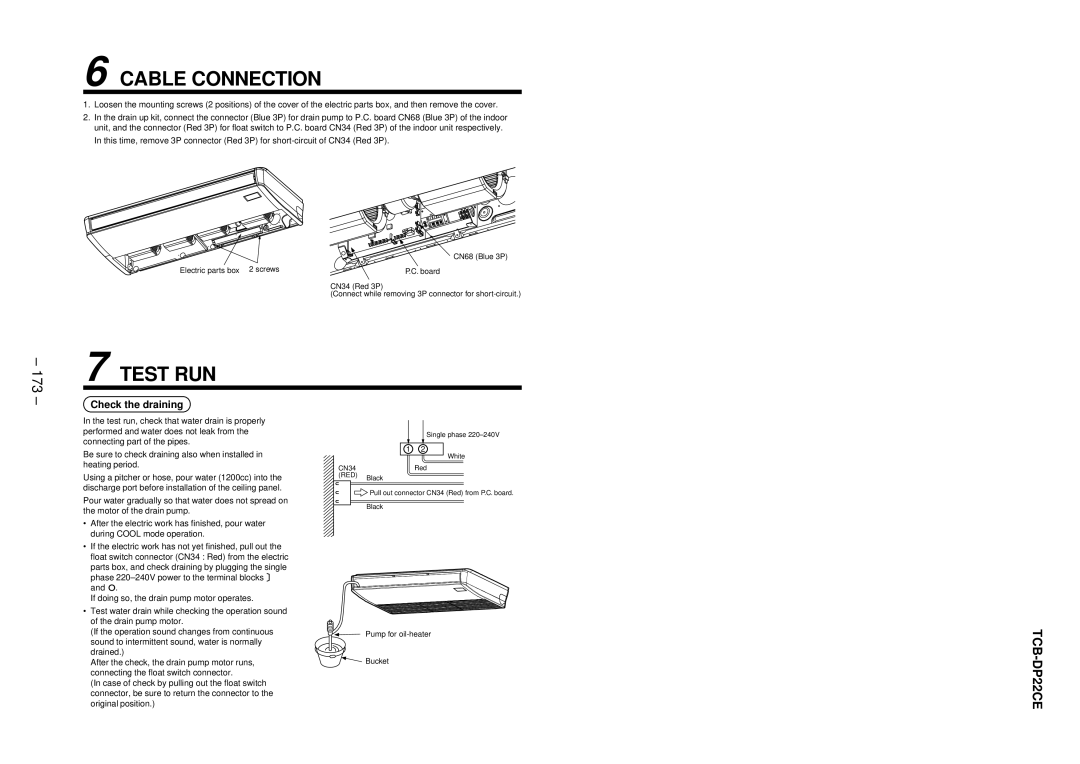 Balcar R410A service manual 173, Check the draining 