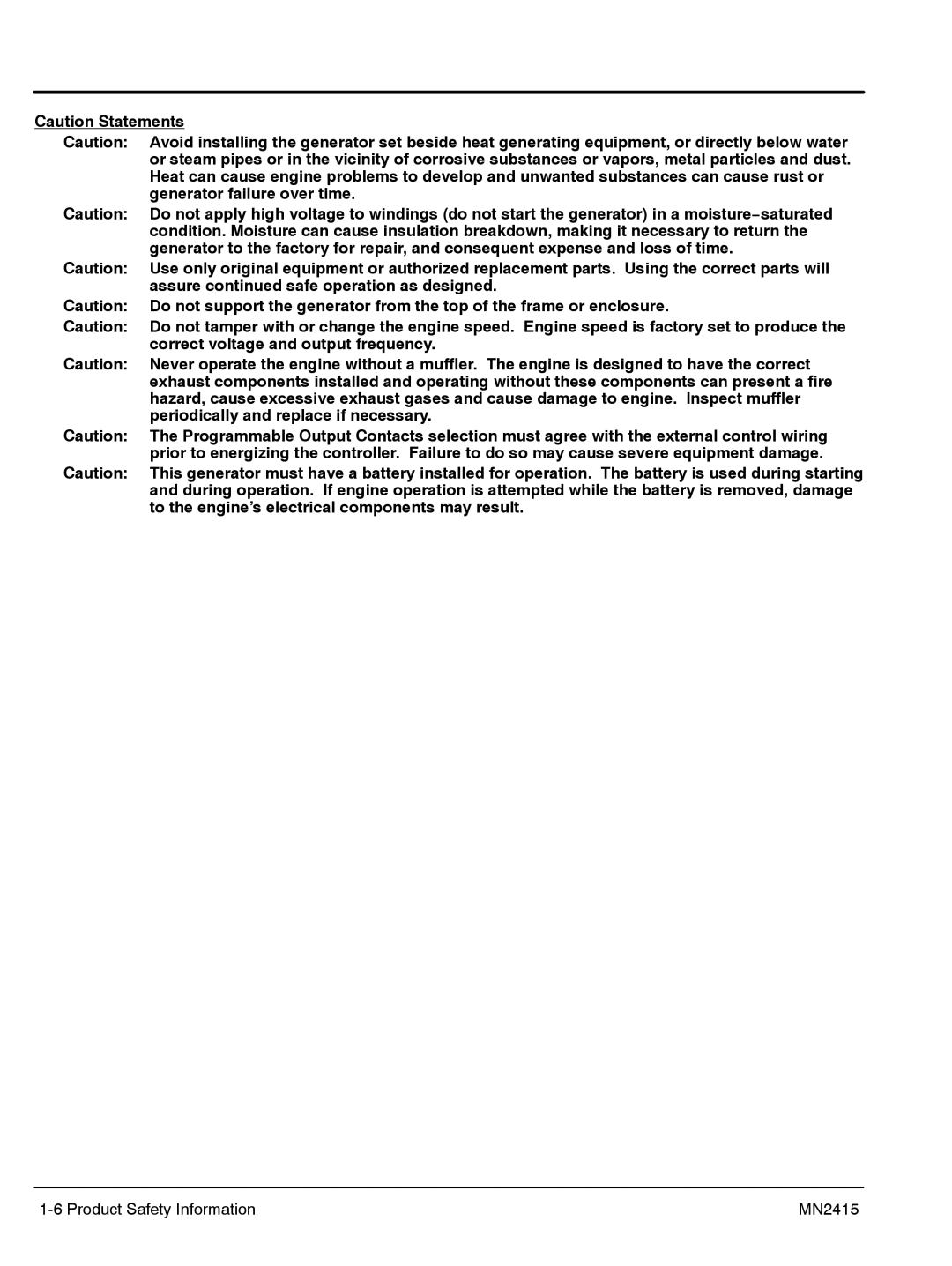 Baldor AE25, AE11, AE10, AE8 manual Product Safety Information MN2415 