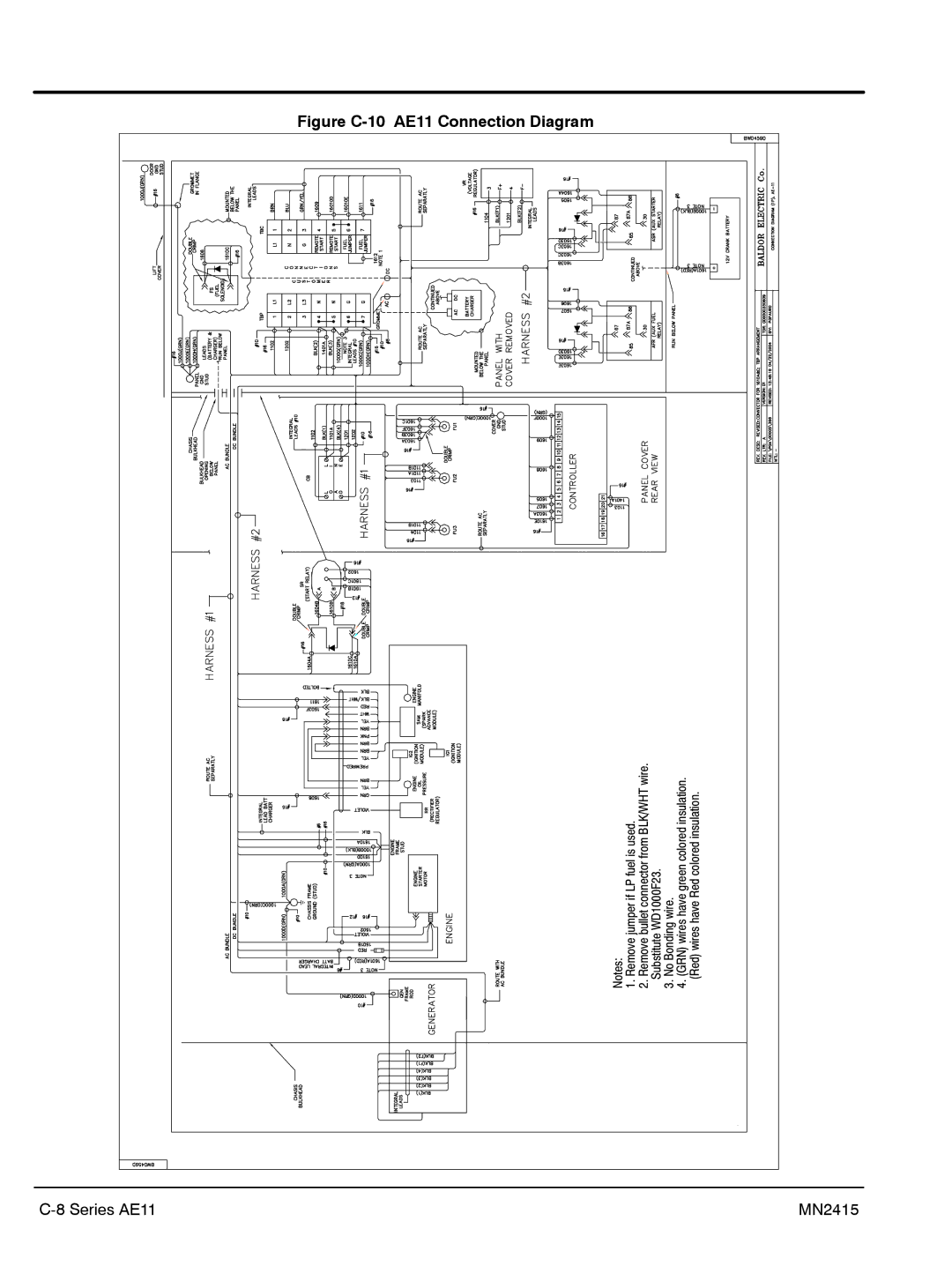 Baldor AE10, AE25, AE8 manual Figure C-10 AE11 Connection Diagram 