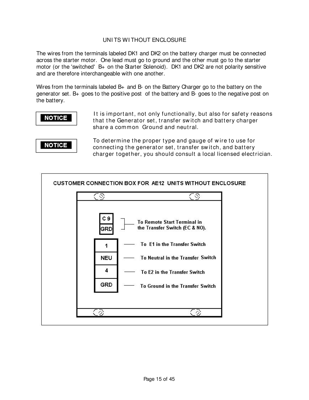 Baldor AE12, Automatic Emergency Pow'r Products manual Units Without Enclosure 