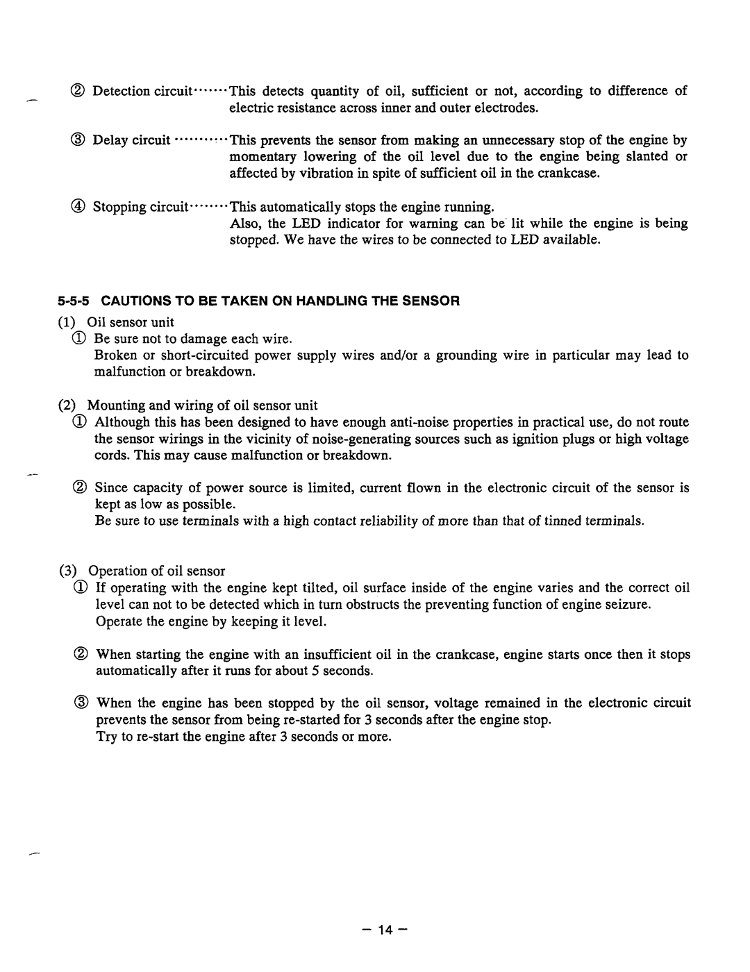 Baldor PC13R, BALDOR GENERATOR manual 5CAUTIONS to be Taken on Handling the Sensor 