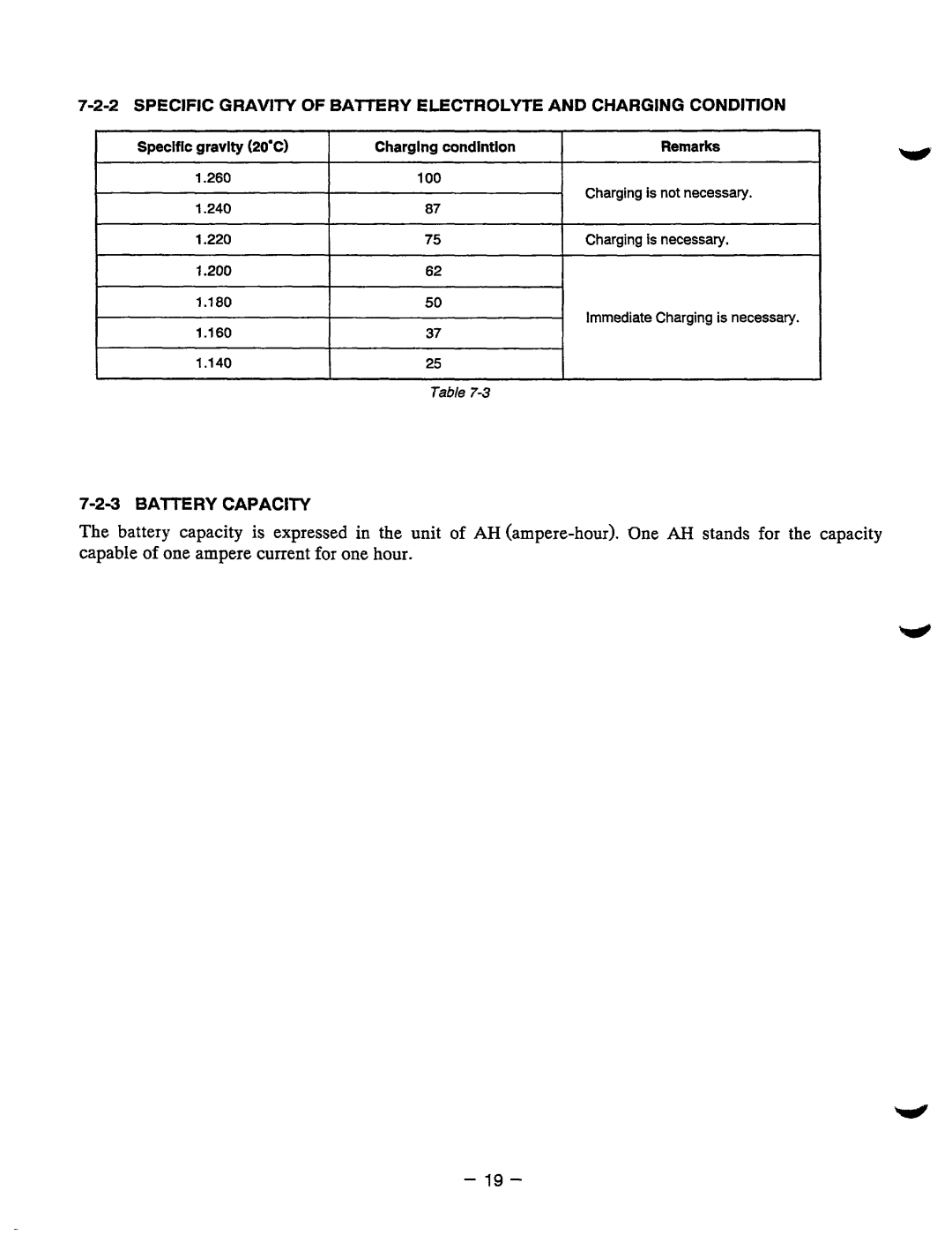 Baldor BALDOR GENERATOR, PC13R manual 3BATTERY Capacity 