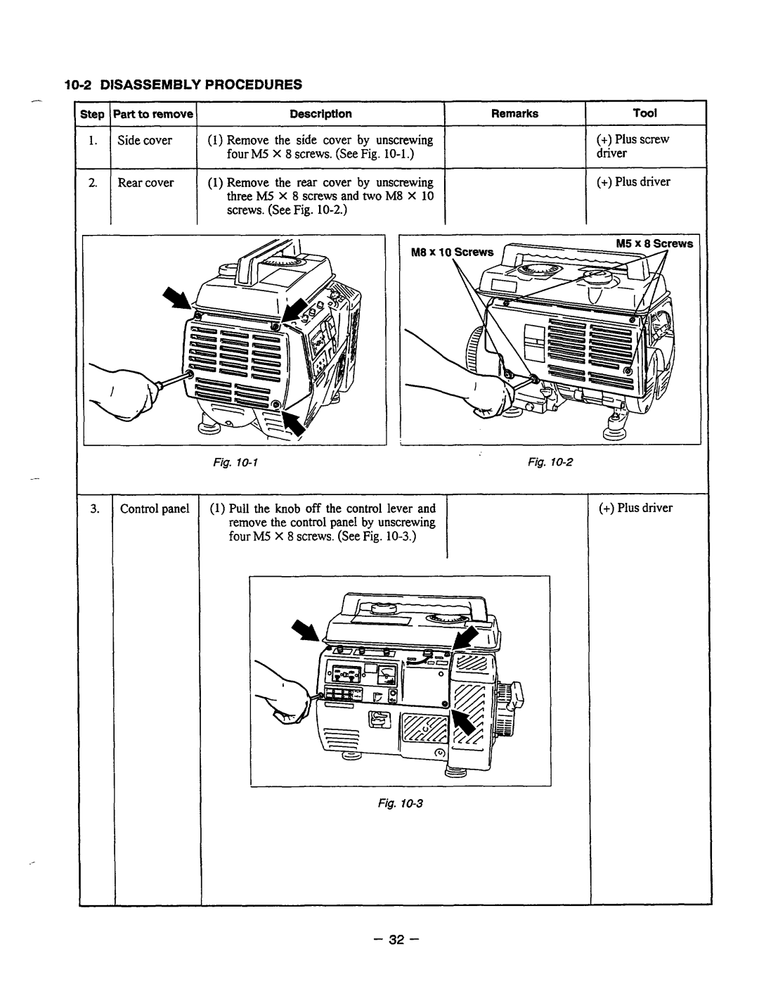 Baldor PC13R, BALDOR GENERATOR manual 10-2DISASSEMBLY Procedures 