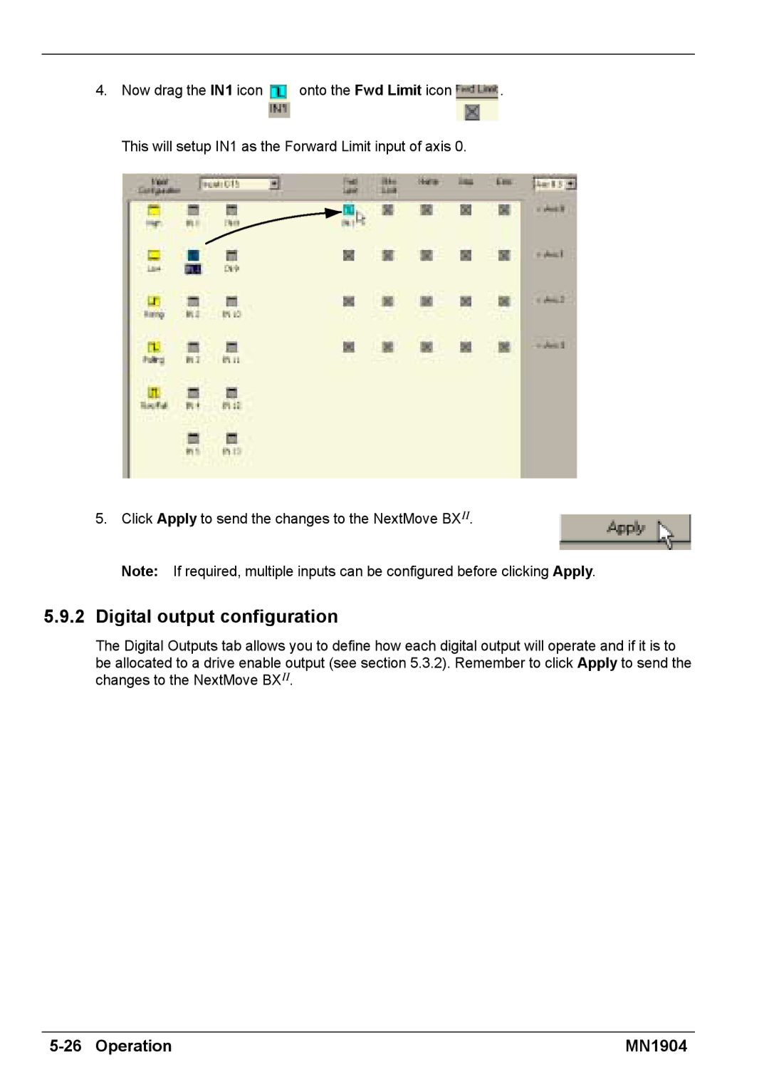 Baldor BXII installation manual Digital output configuration 