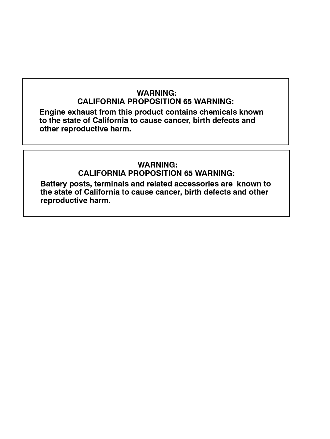 Baldor DG3E, DG6E manual California Proposition 65 Warning 