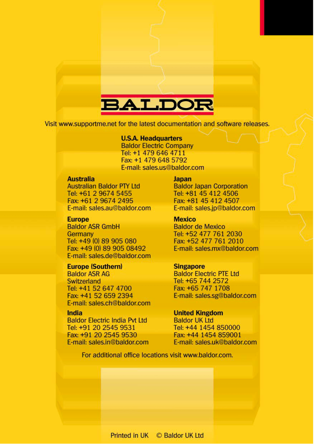 Baldor E100 manual 