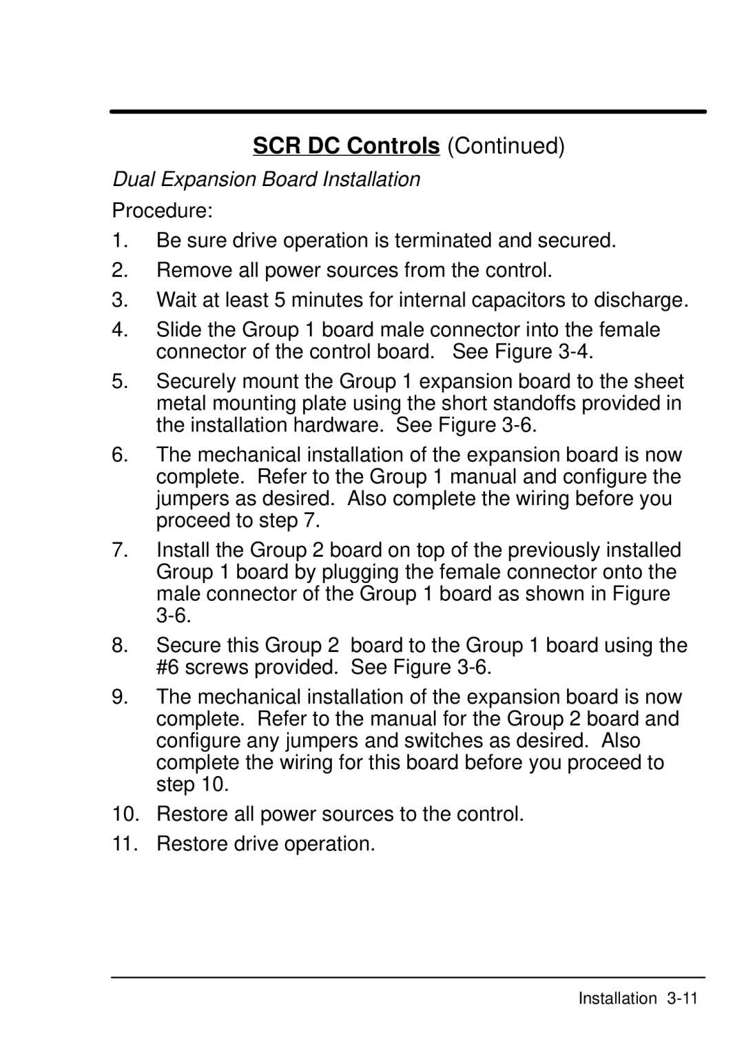 Baldor EXB009A01, Resolver to Digital Expansion Board manual SCR DC Controls 