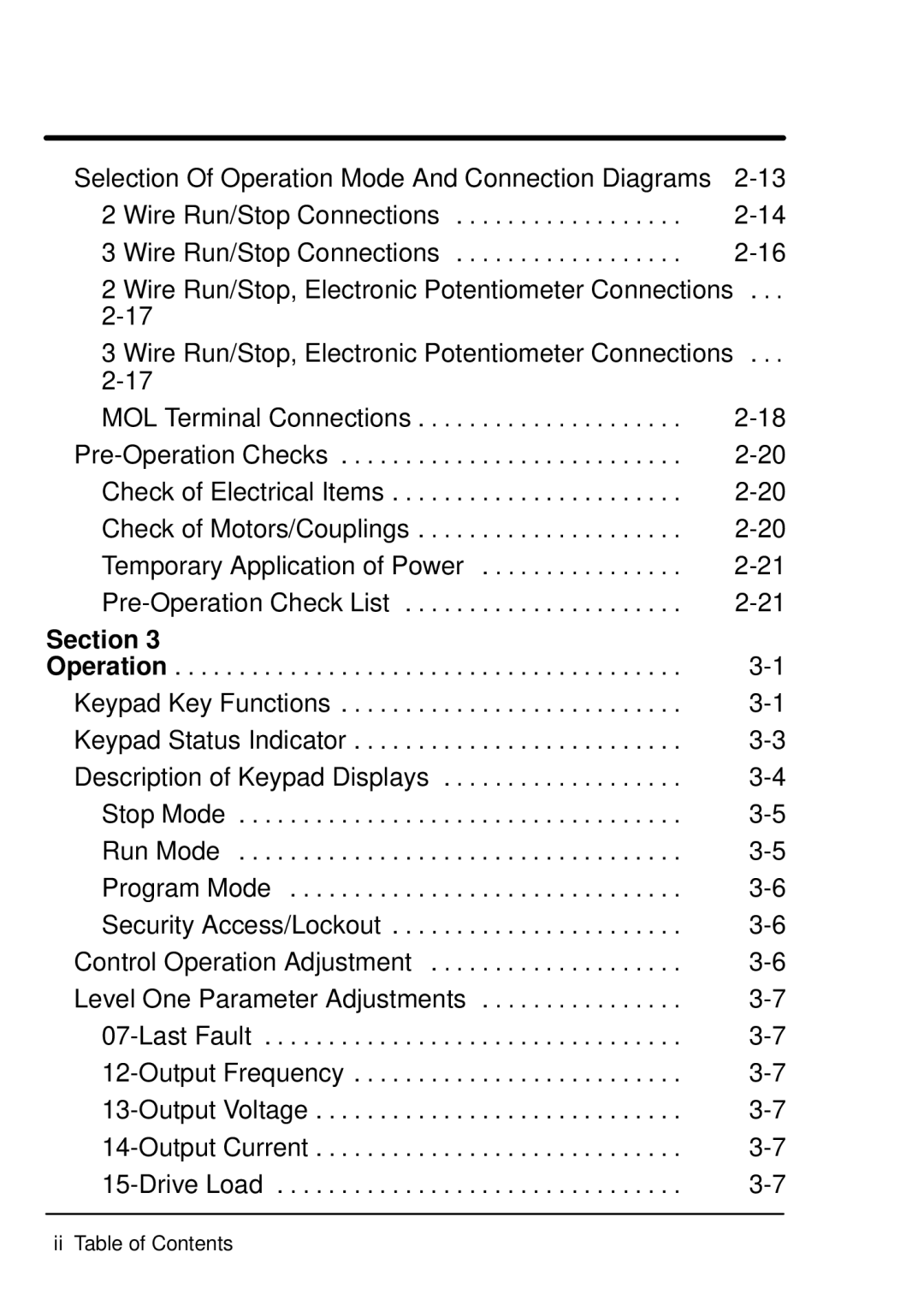 Baldor ID101F50-E manual Level One Parameter Adjustments 