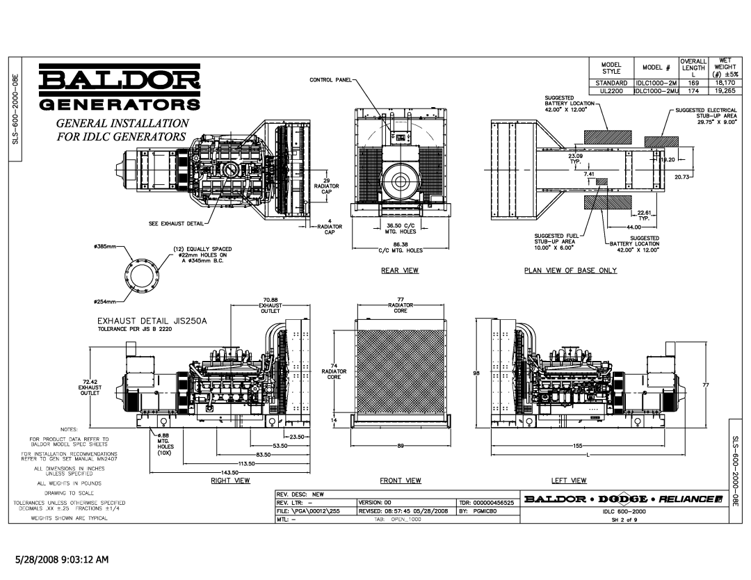 Baldor IDLC1000-2M manual 