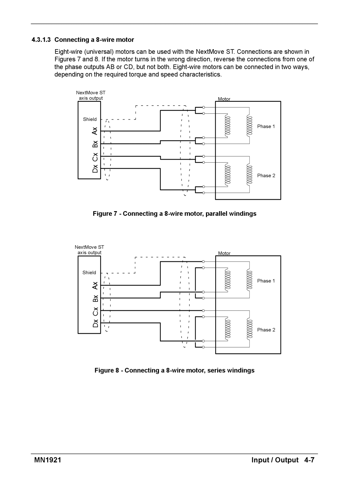 Baldor iMN1921 installation manual Connecting a 8-wire motor, parallel windings 