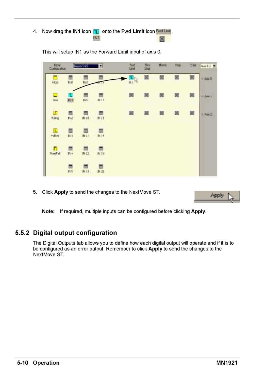 Baldor iMN1921 installation manual Digital output configuration 