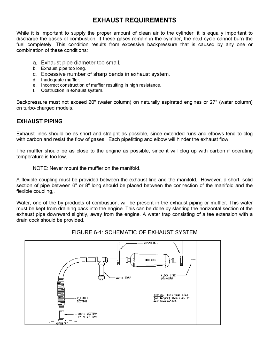 Baldor ISO9001 manual Exhaust Requirements, Exhaust Piping 