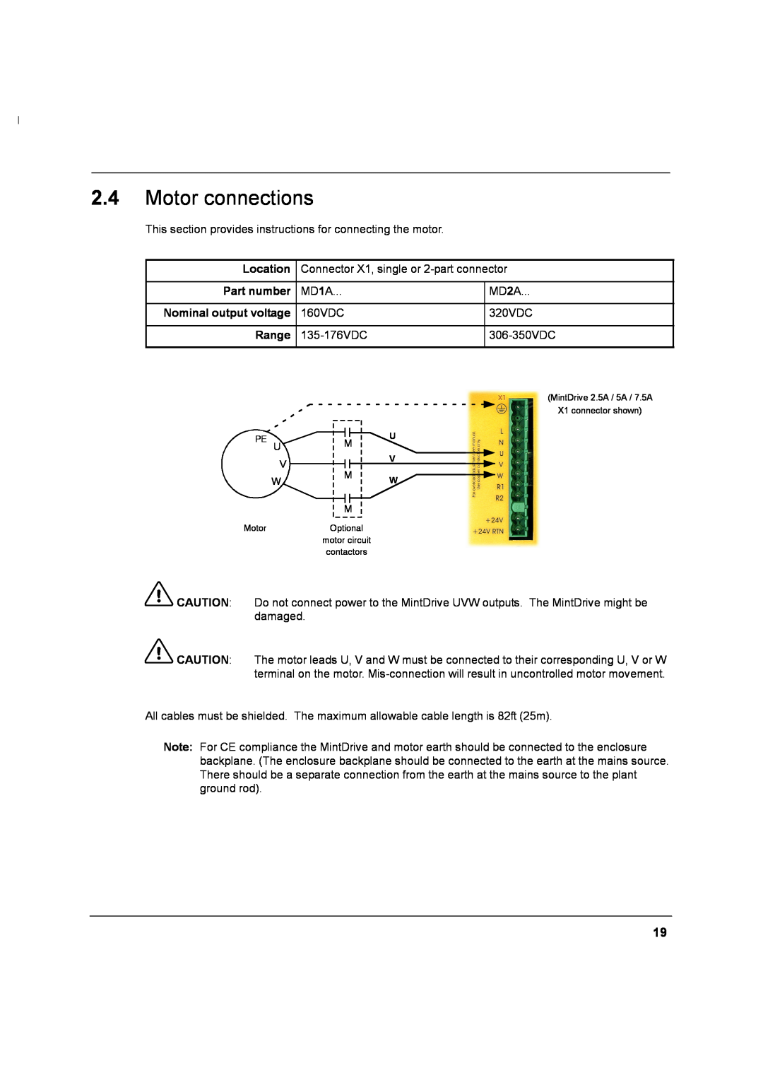 Baldor MN1274 06/2001 installation manual Motor connections 