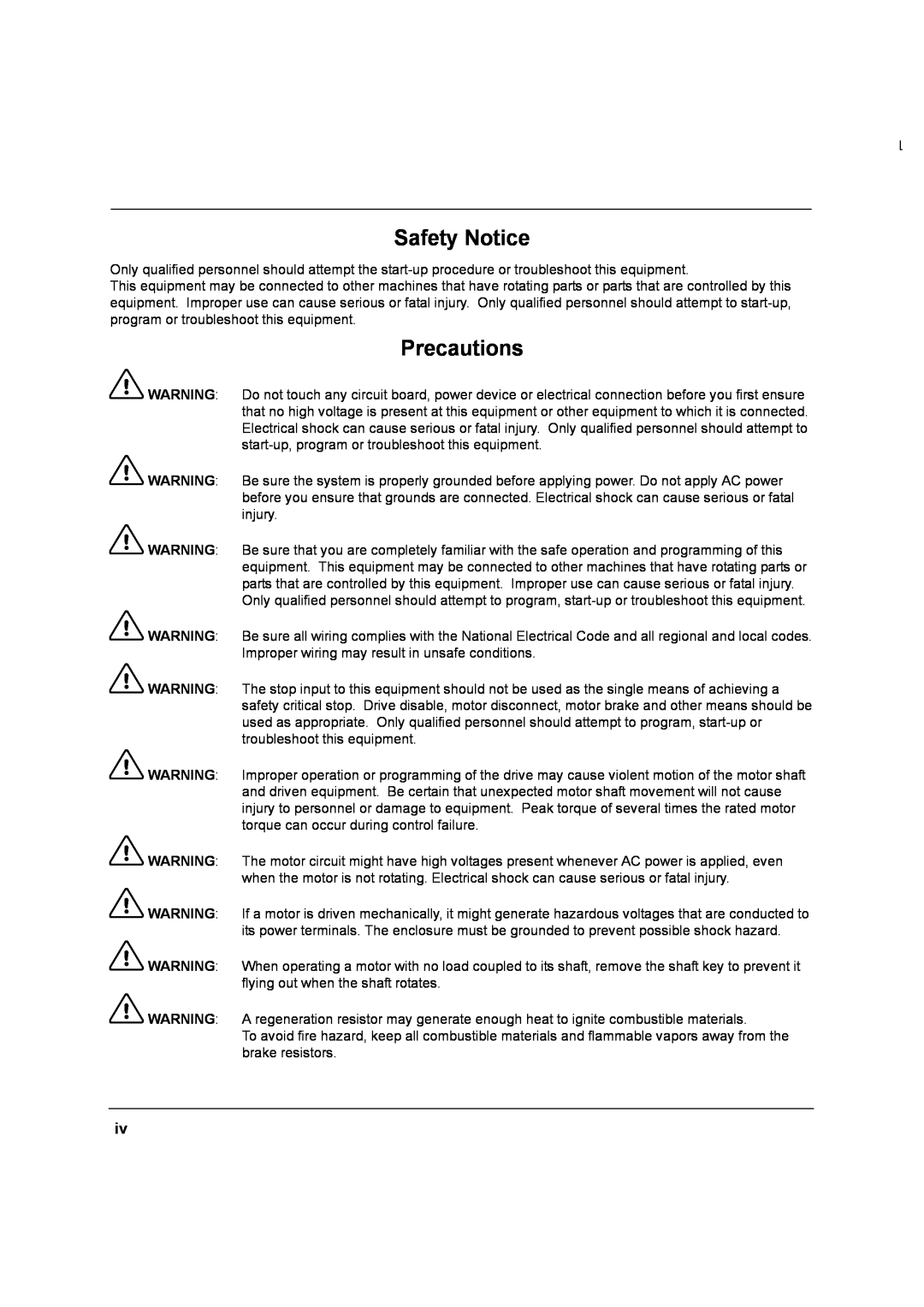 Baldor MN1274 06/2001 installation manual Safety Notice, Precautions 