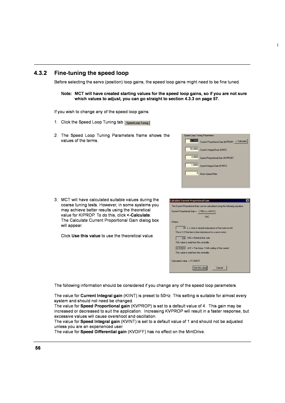 Baldor MN1274 06/2001 installation manual Fine-tuning the speed loop 