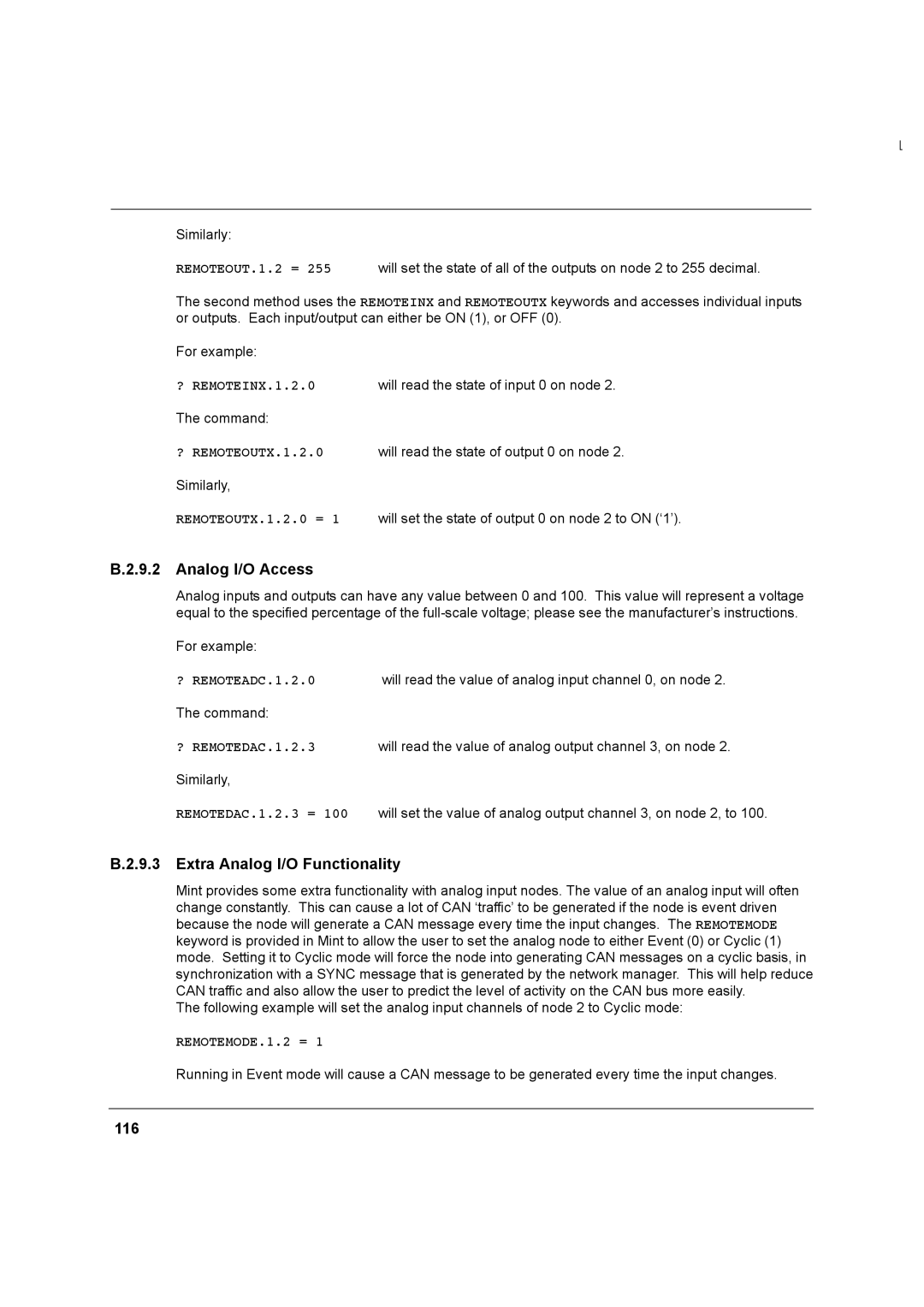 Baldor MN1274 06/2001 installation manual Analog I/O Access, Extra Analog I/O Functionality, 116 