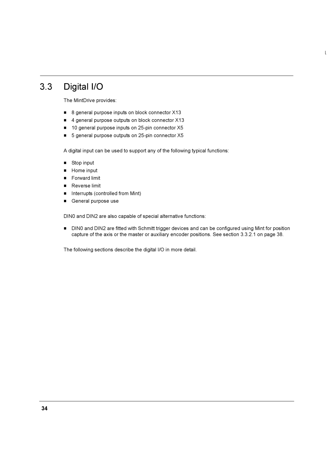 Baldor MN1274 06/2001 installation manual Digital I/O 