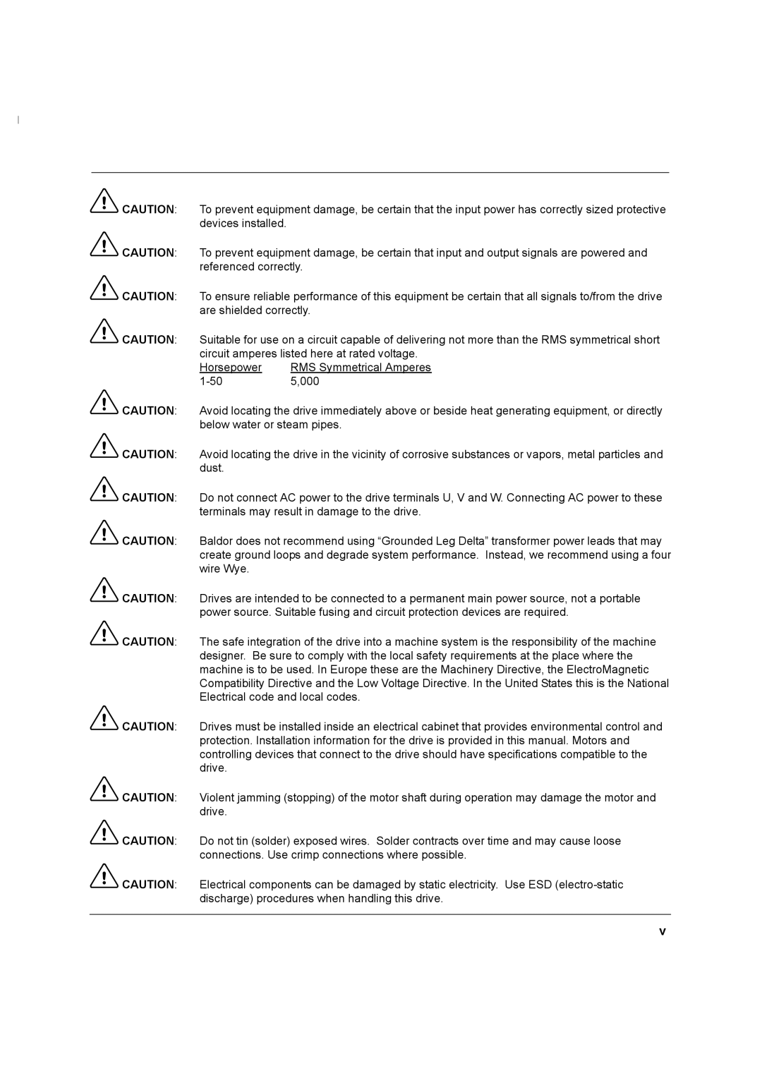 Baldor MN1274 06/2001 installation manual Circuit amperes listed here at rated voltage 