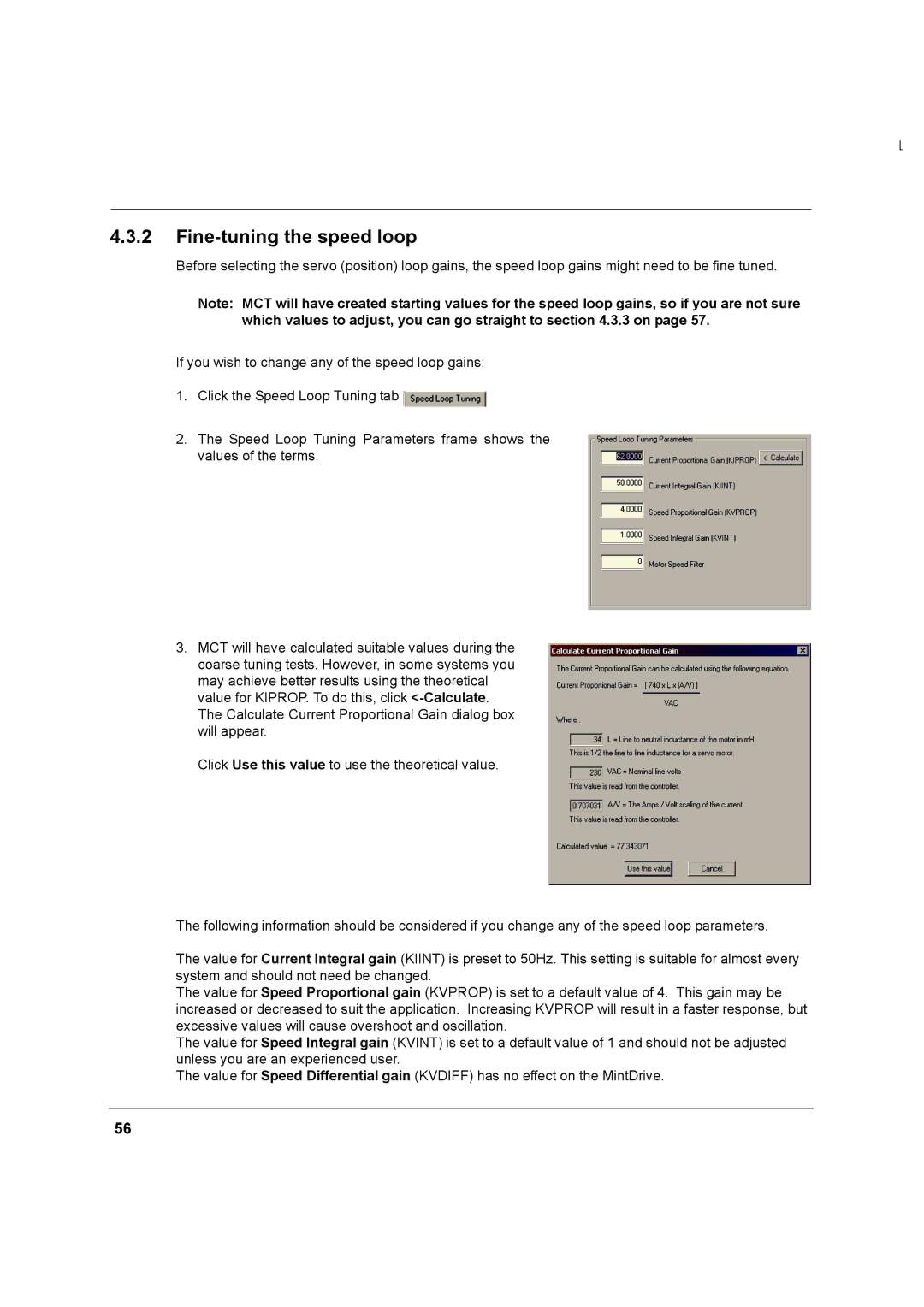 Baldor MN1274 06/2001 installation manual Fine-tuning the speed loop 