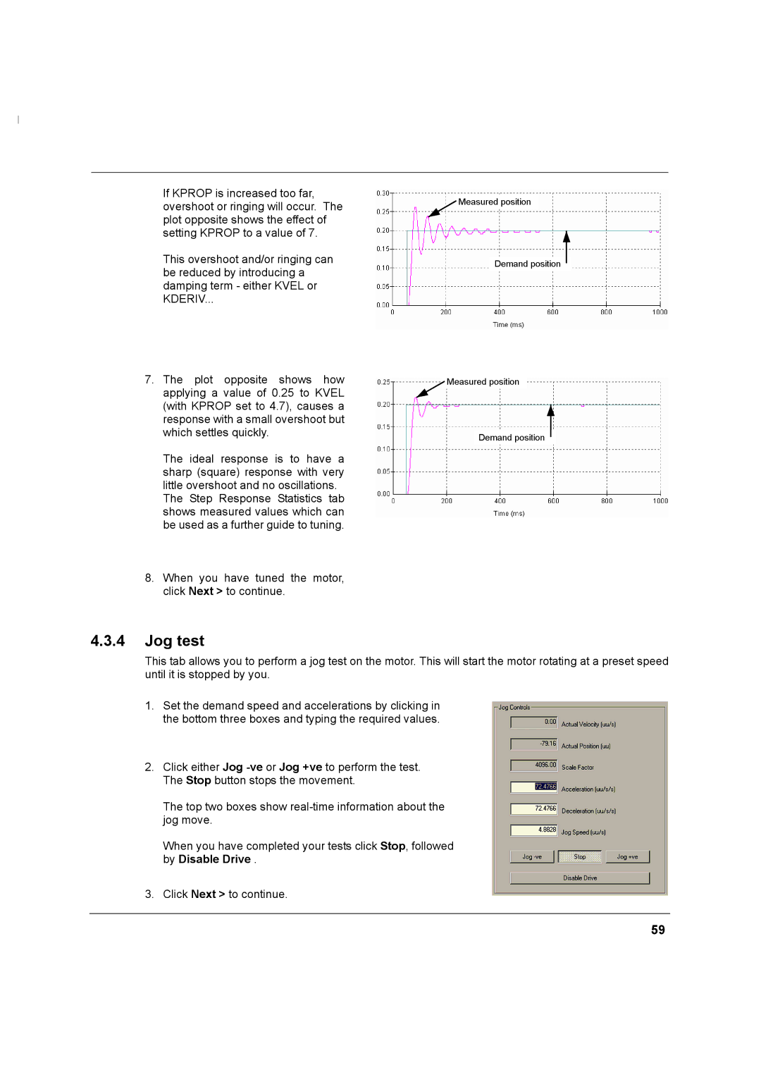 Baldor MN1274 06/2001 installation manual Jog test 