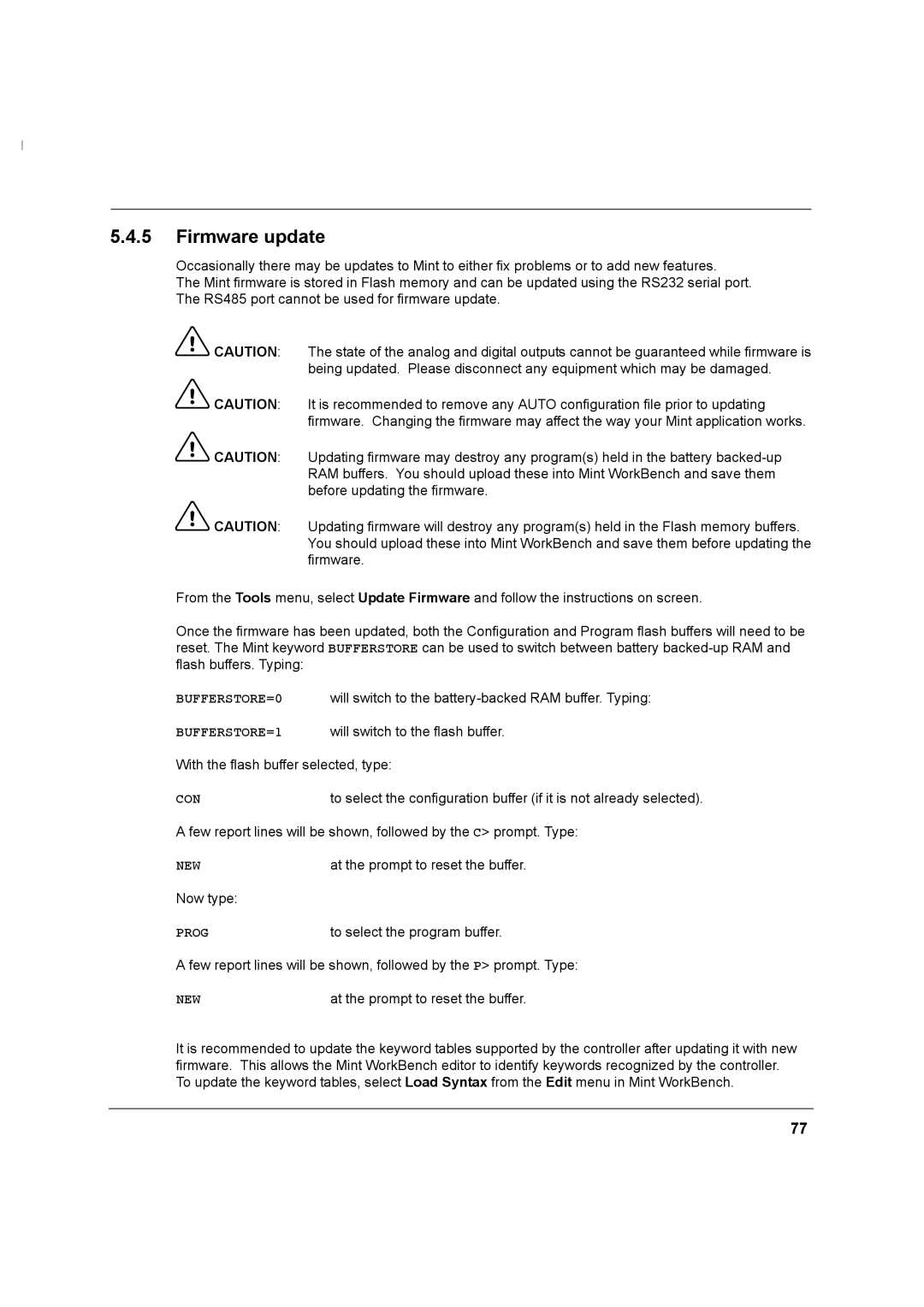 Baldor MN1274 06/2001 installation manual Firmware update, Con, New, Prog 