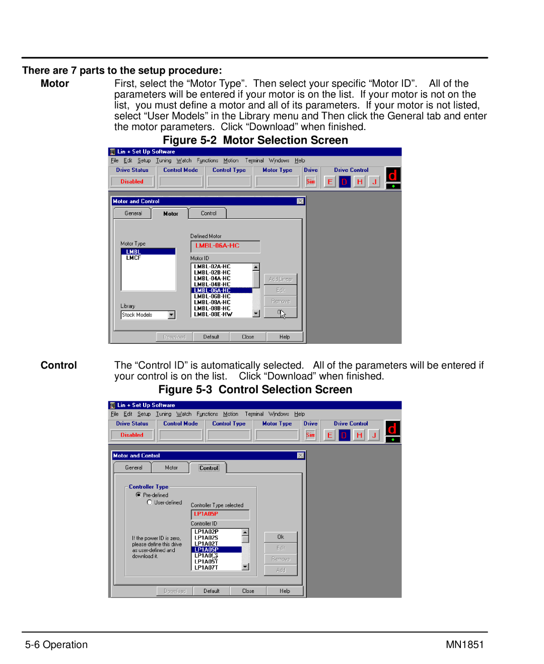 Baldor MN1851 manual There are 7 parts to the setup procedure Motor, Motor parameters. Click Download when finished 