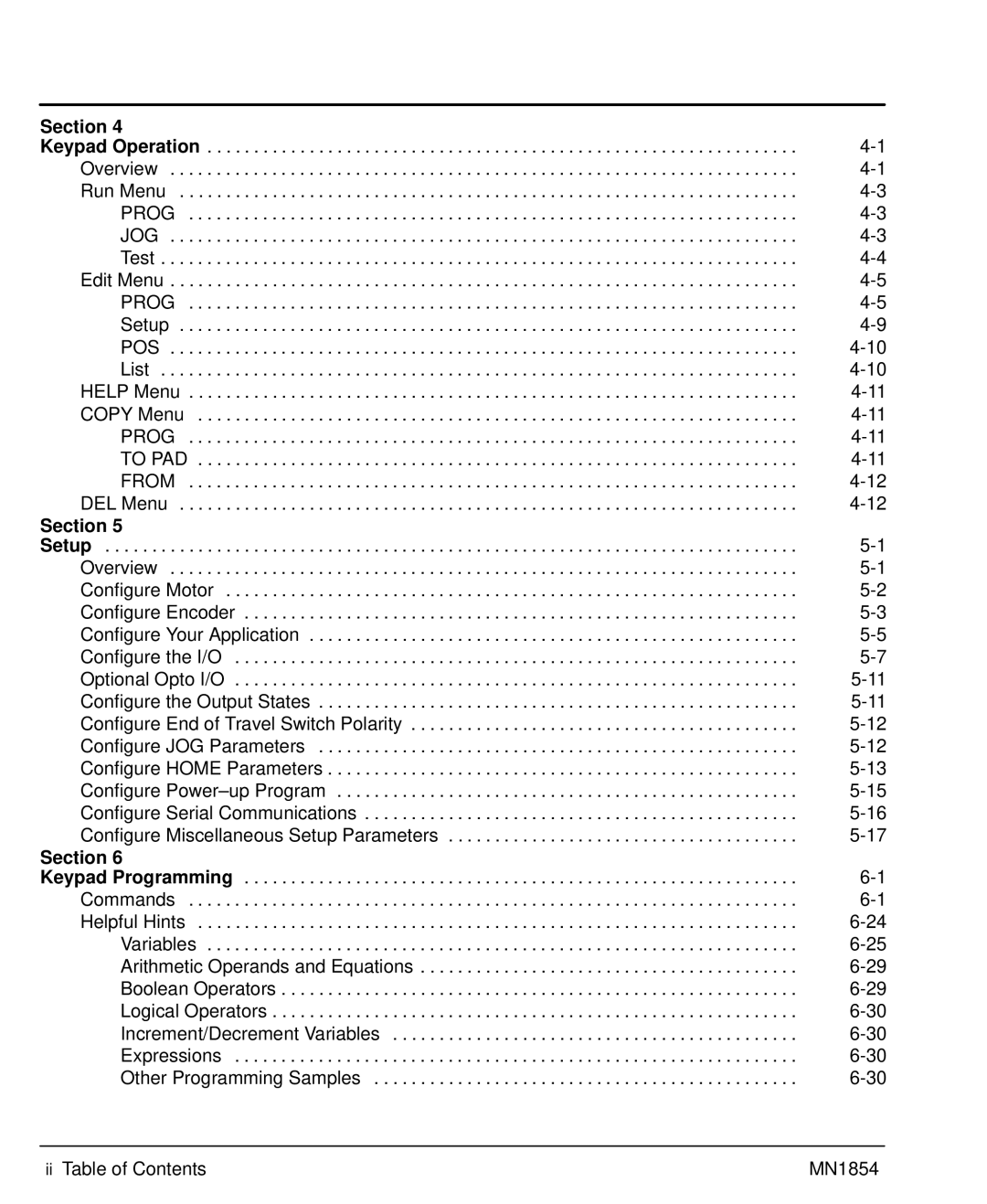 Baldor mn1854 manual Arithmetic Operands and Equations, Increment/Decrement Variables 