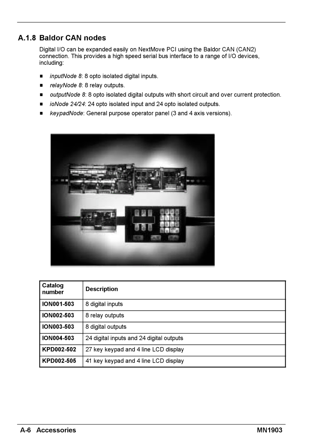 Baldor MN1903 installation manual Baldor can nodes 