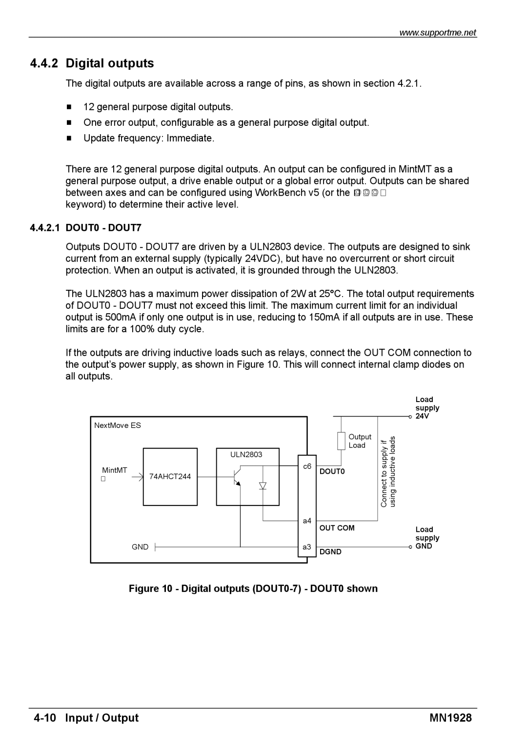 Baldor MN1928 installation manual Digital outputs, DOUT0 DOUT7 