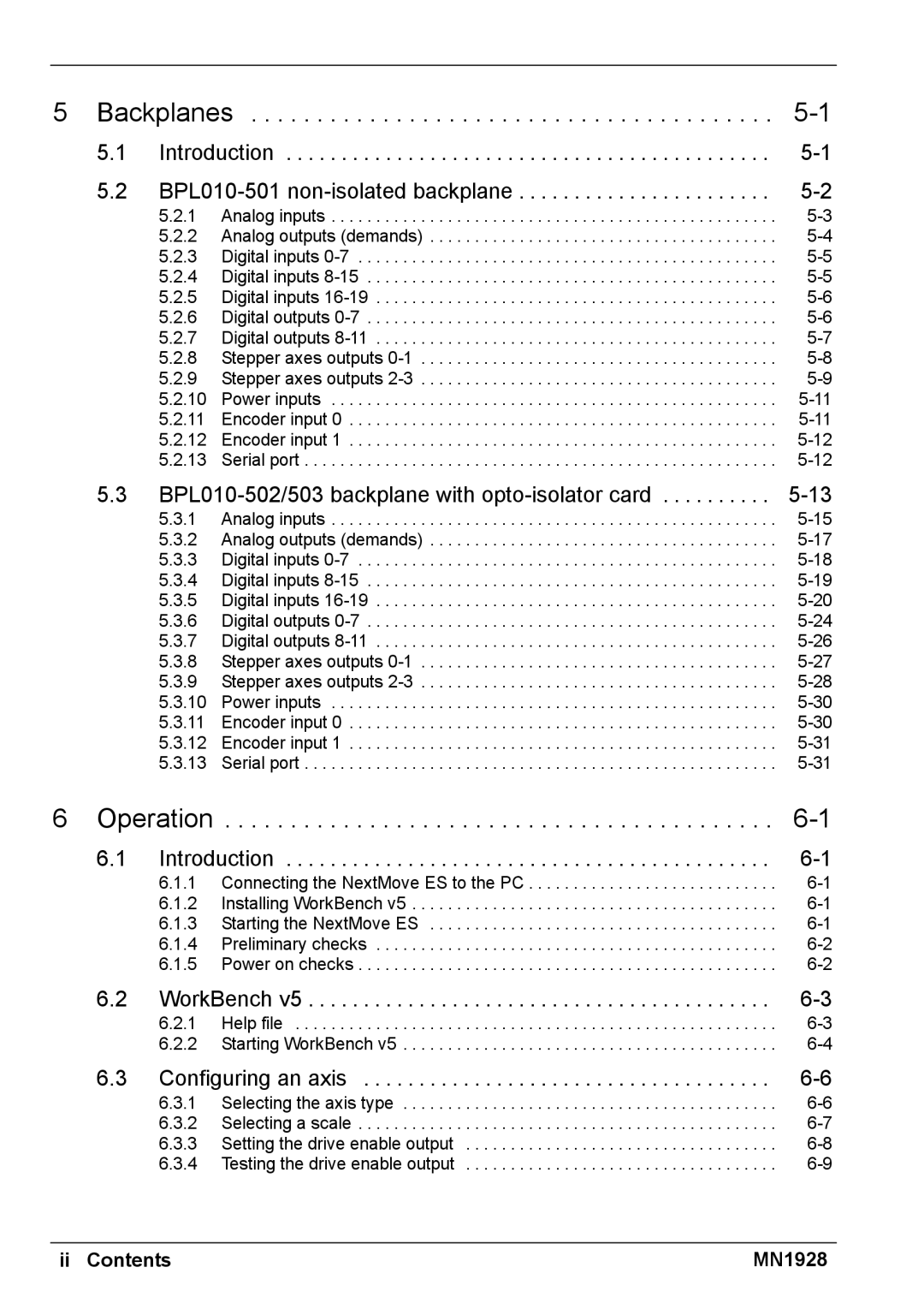 Baldor MN1928 installation manual Backplanes 