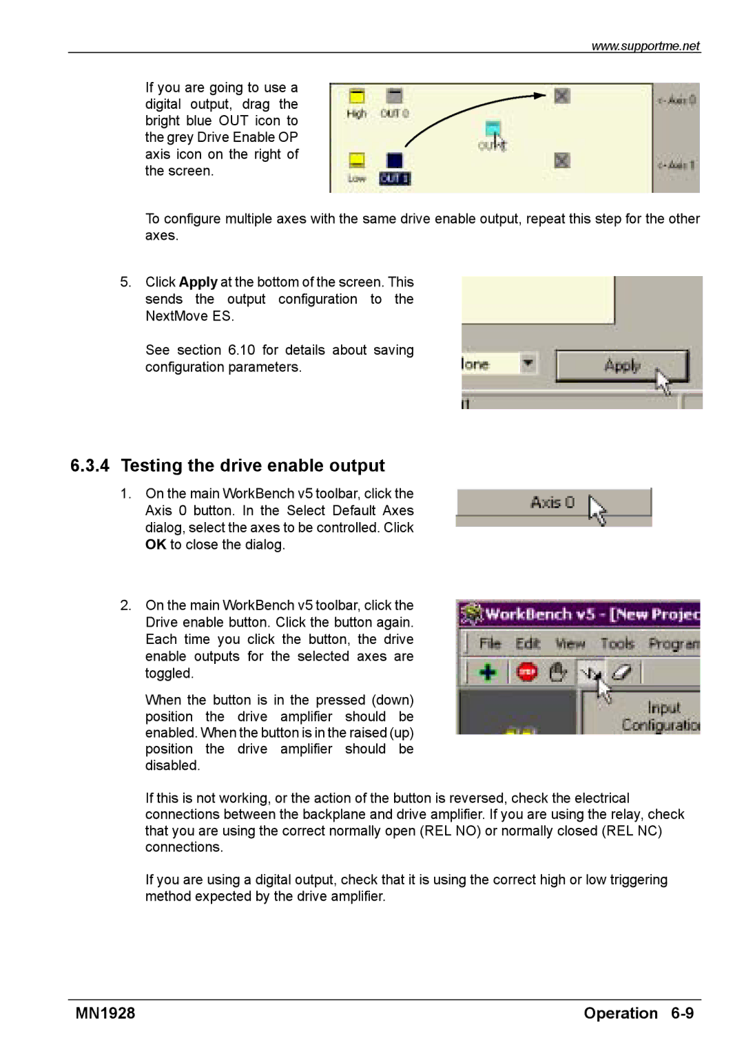 Baldor MN1928 installation manual Testing the drive enable output 