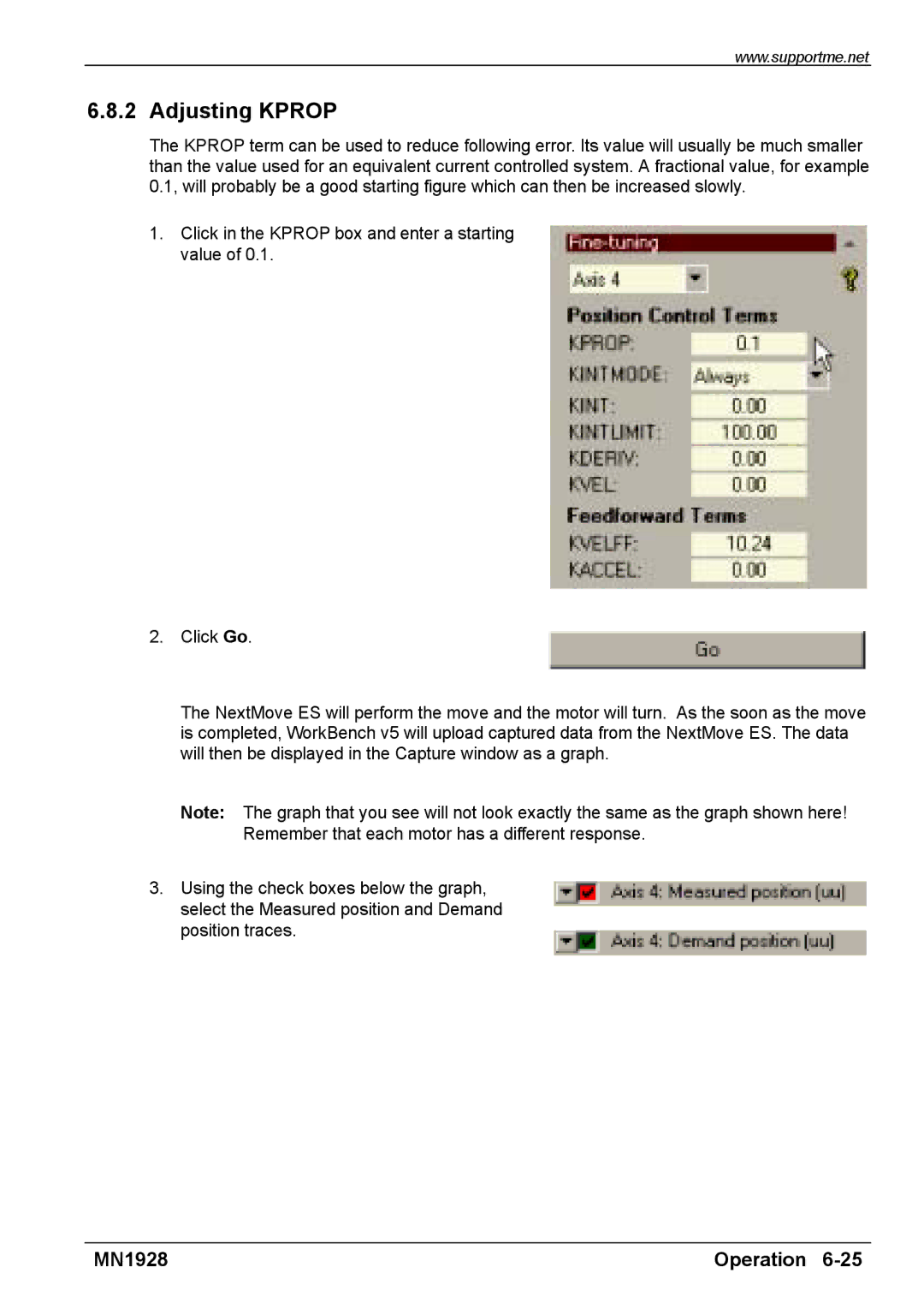 Baldor MN1928 installation manual Adjusting Kprop 