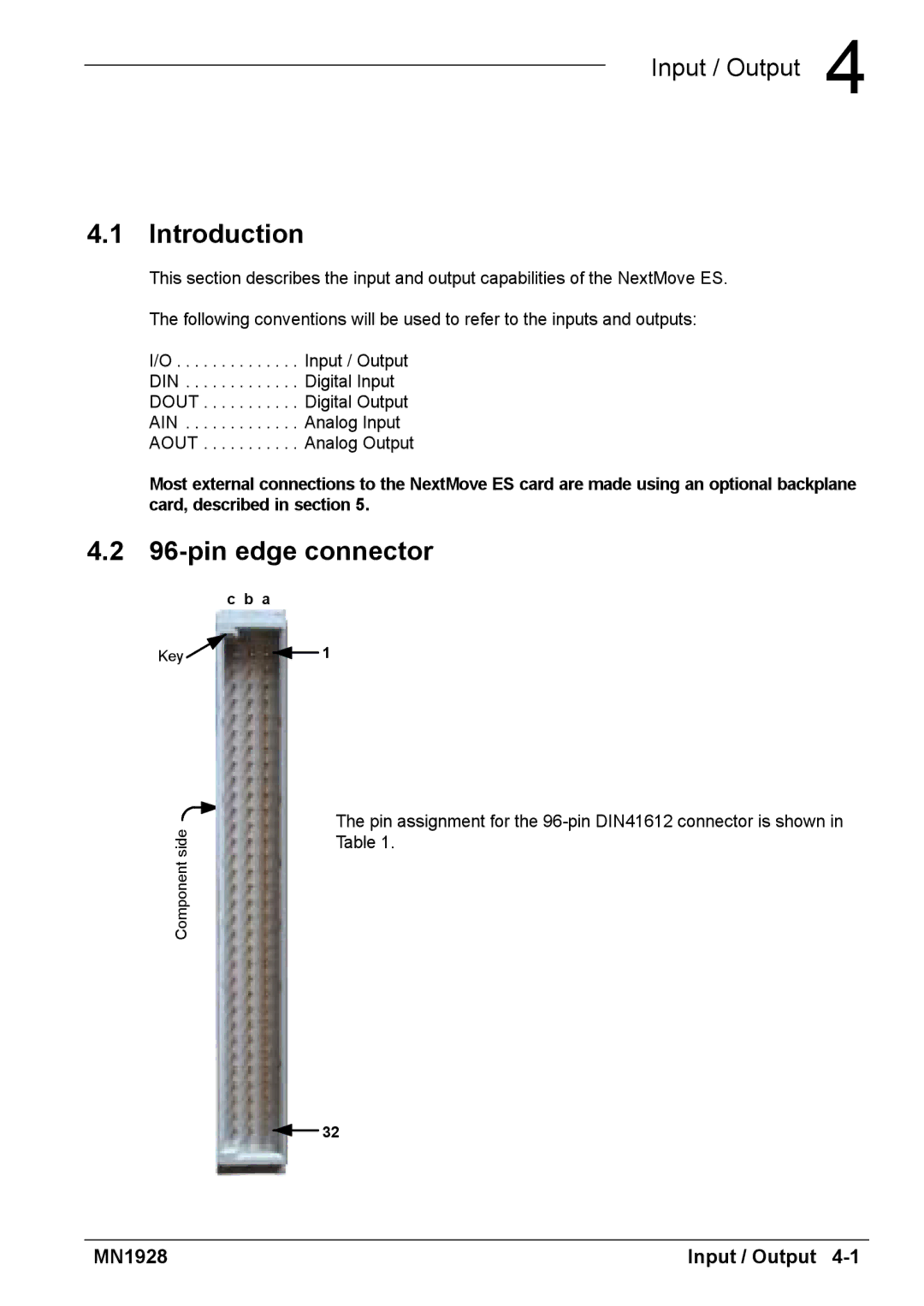 Baldor MN1928 installation manual pin edge connector 