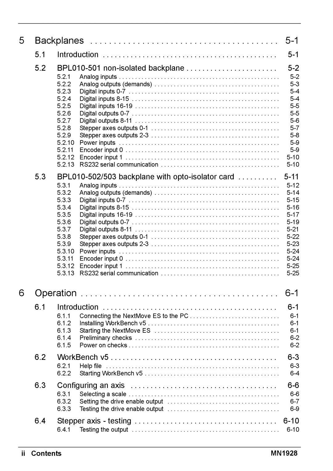 Baldor MN1928 installation manual Backplanes 