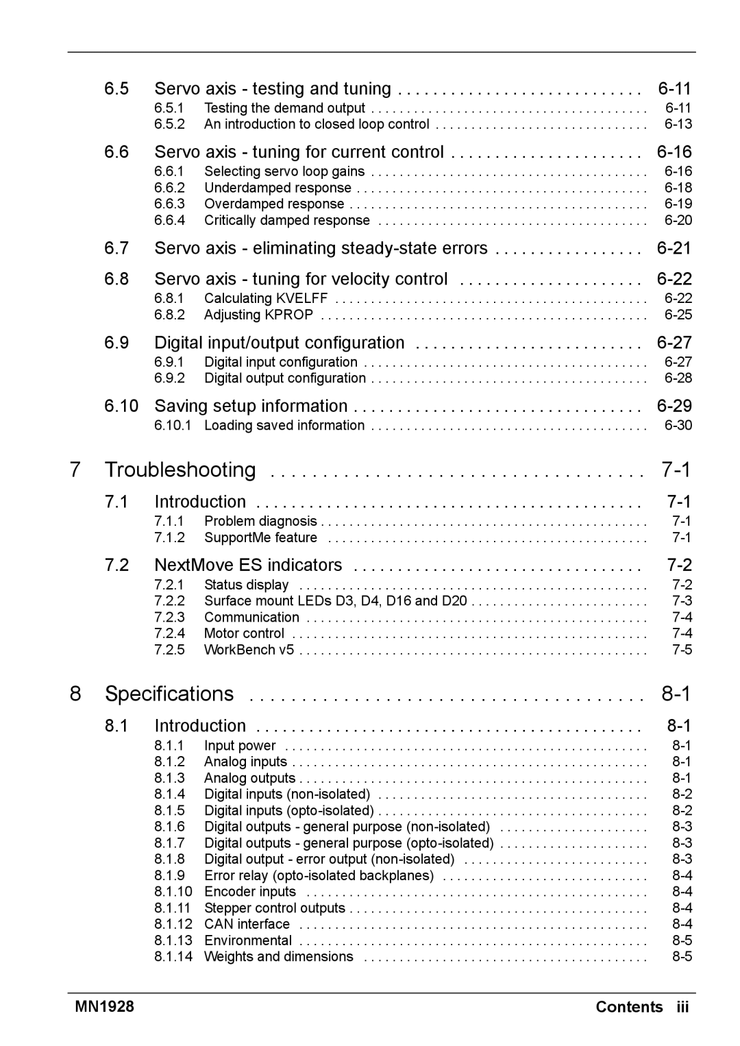 Baldor MN1928 installation manual Troubleshooting 