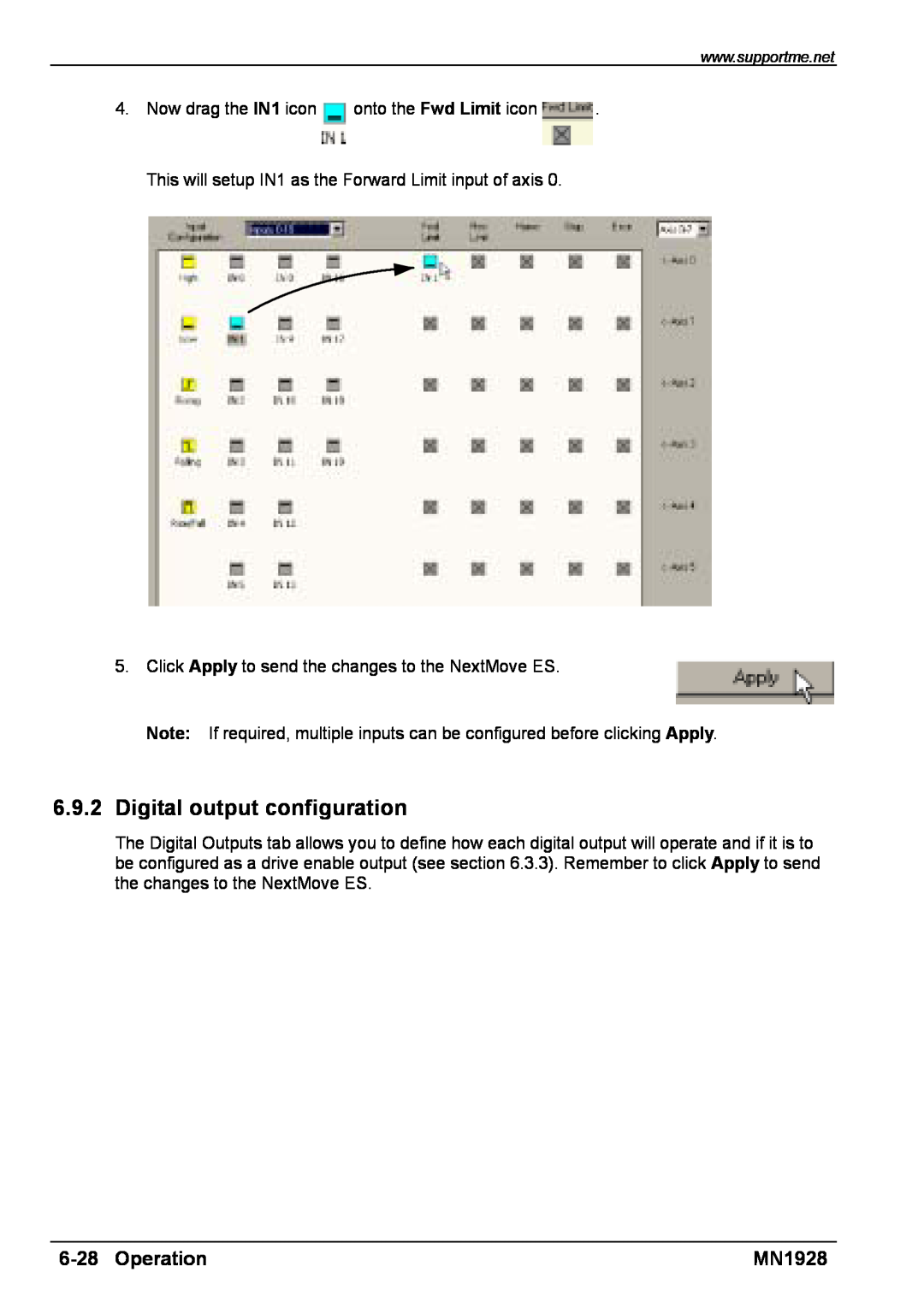 Baldor MN1928 installation manual Digital output configuration, Operation 