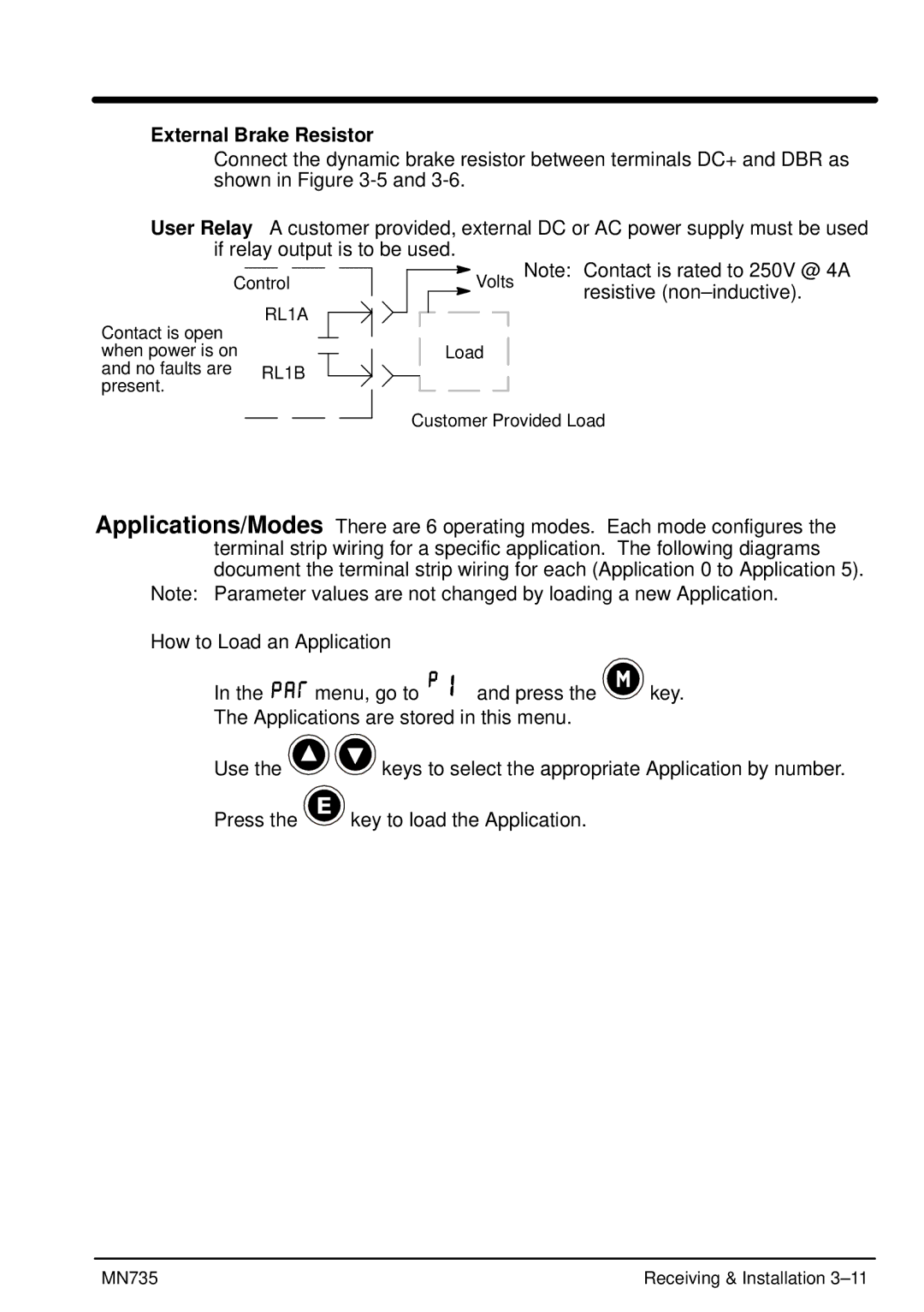 Baldor MN735 manual External Brake Resistor 