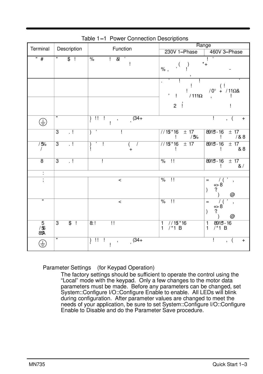 Baldor MN735 manual Power Connection Descriptions, Thermistor Connection to motor thermistor 