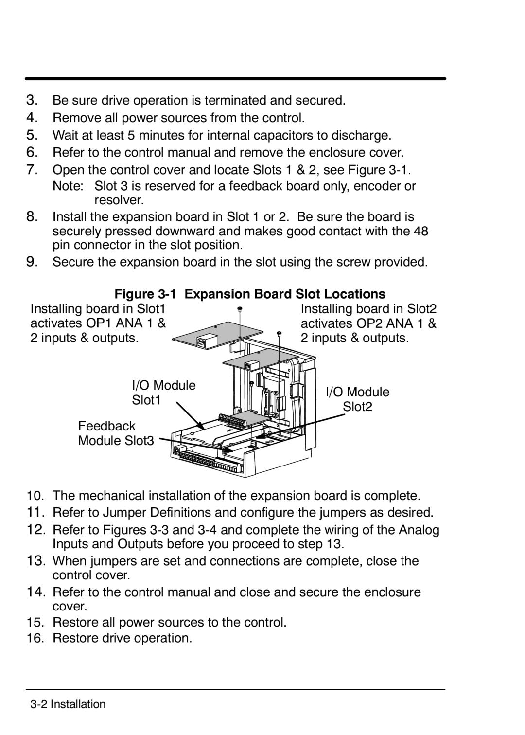 Baldor MN754 manual ‐1 Expansion Board Slot Locations 