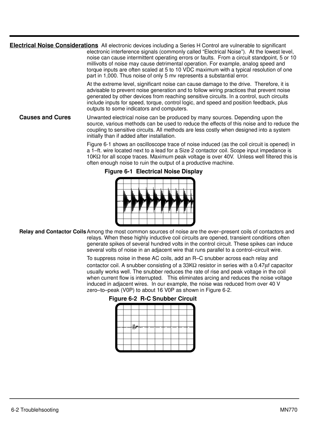 Baldor MN770 manual Electrical Noise Display 