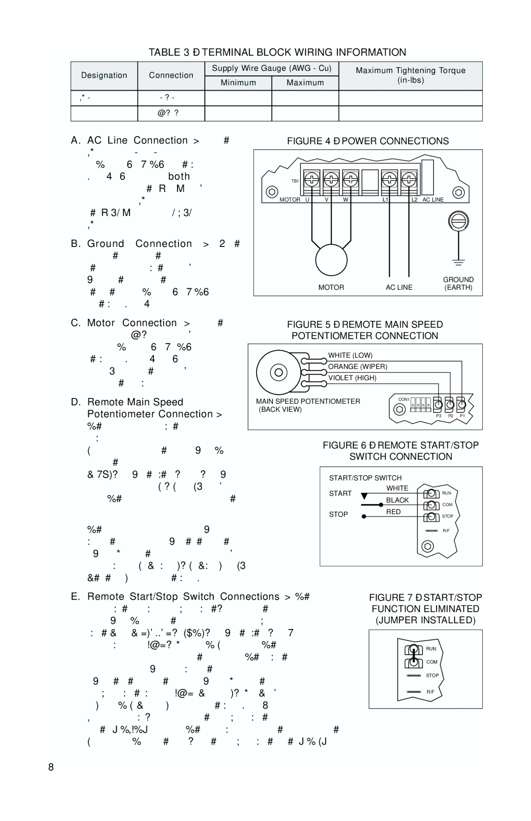 Baldor MN781W manual Terminal Block Wiring Information, Power Connections 