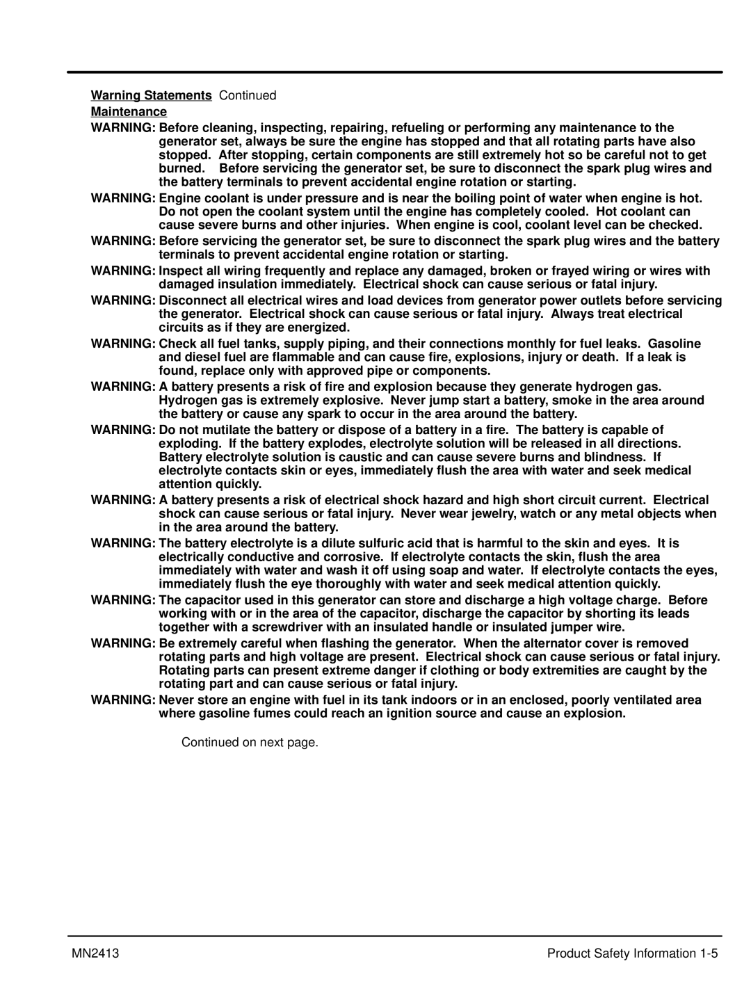 Baldor Series PC Mutlifuel manual Maintenance 