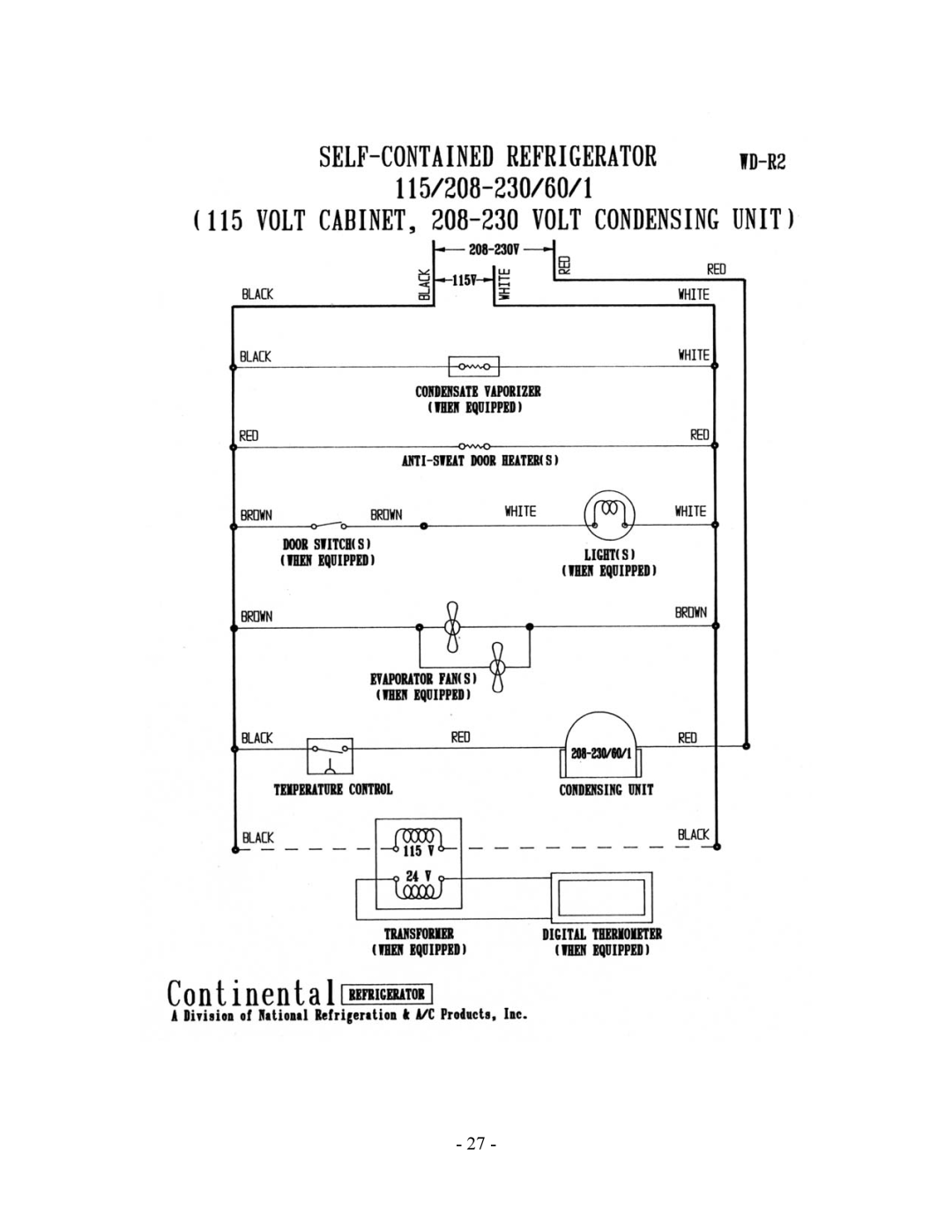 Bally Refrigerated Boxes Refrigerators/Freezers/Warmers manual 