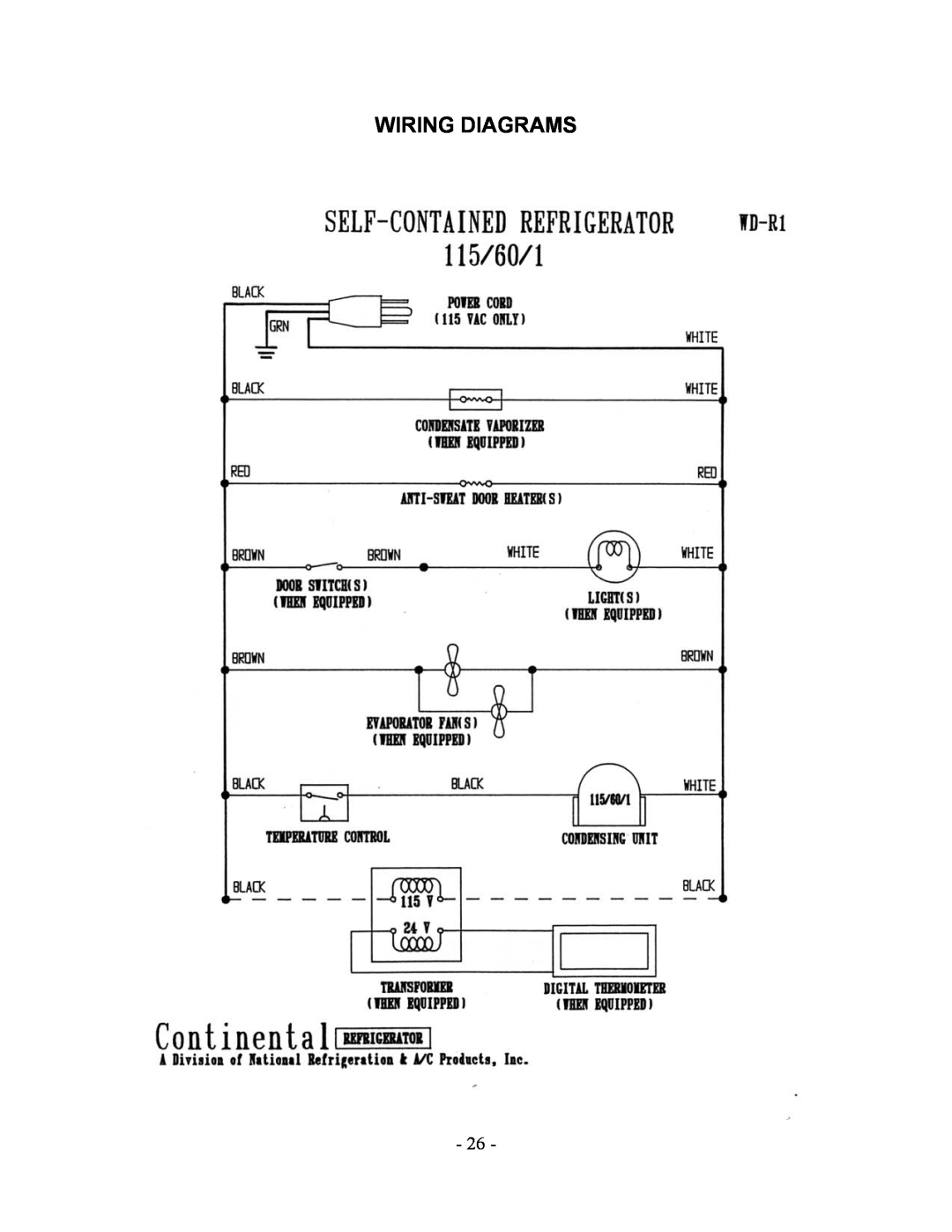 Bally Refrigerated Boxes Refrigerators/Freezers/Warmers manual Wiring Diagrams 