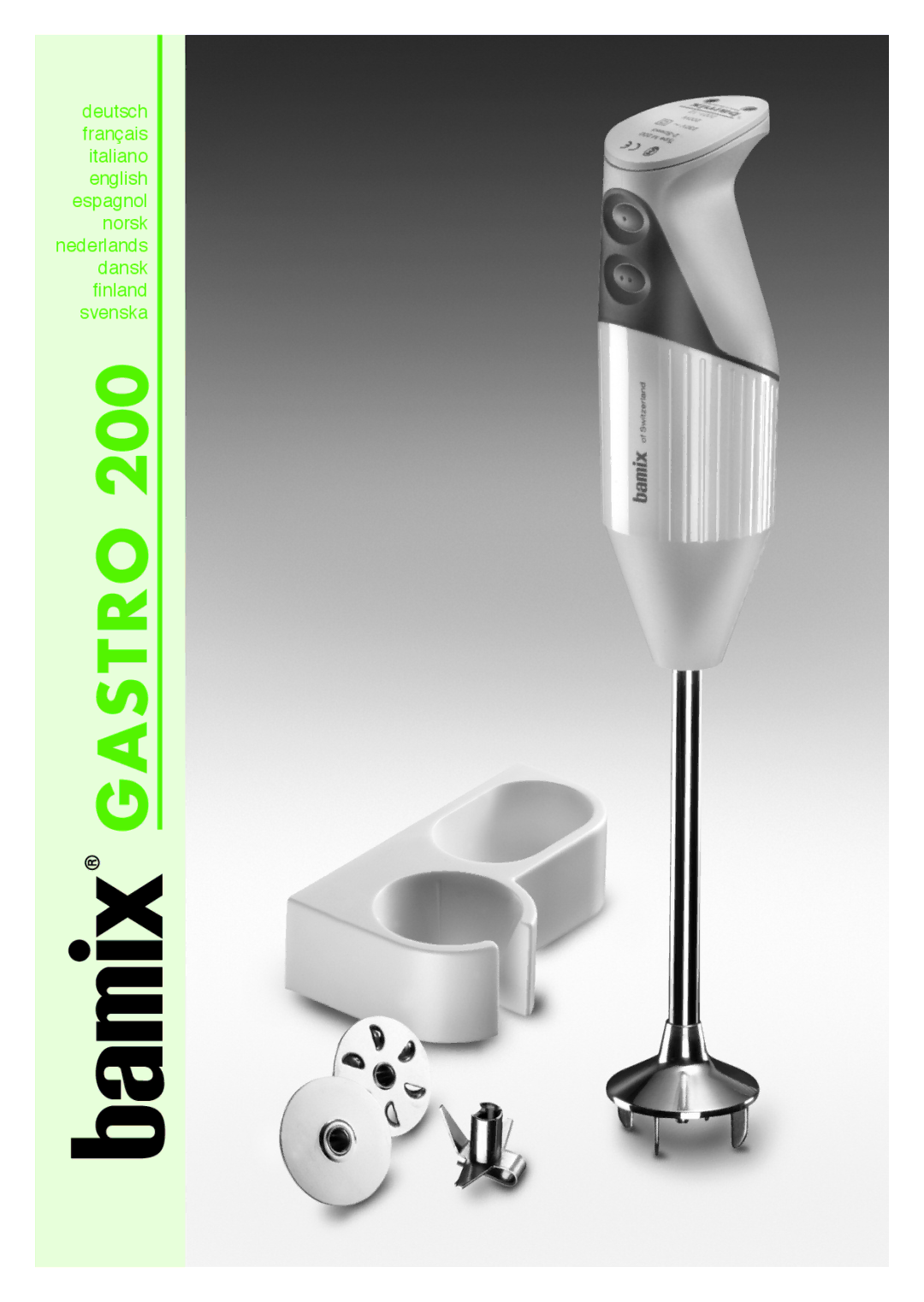 Bamix 103.062 manual Gastro 