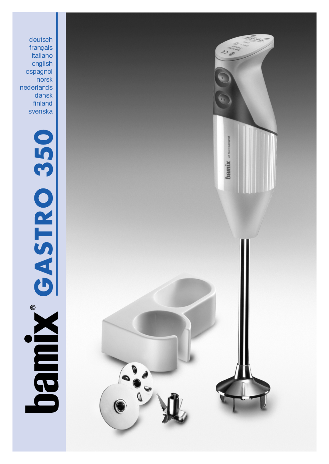 Bamix 106.031 manual Gastro 