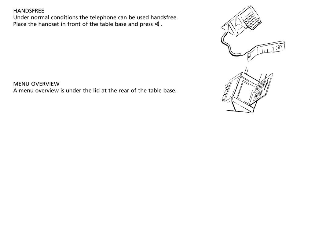 Bang & Olufsen 2500 manual Handsfree, Menu Overview 