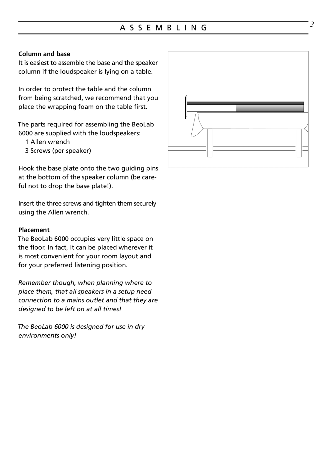 Bang & Olufsen 6000 manual S E M B L I N G 