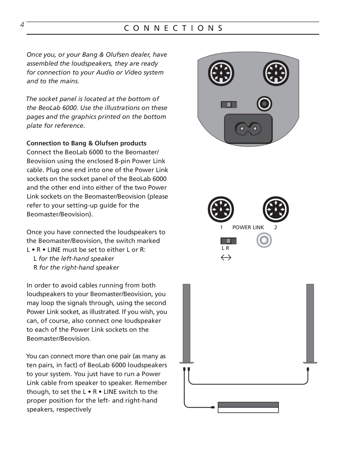 Bang & Olufsen 6000 manual # / . . % # 4, #ONNECTION Totang  /LUFSEN Products, #ONNECTNTHECEO,AB  to the EOMASTER 